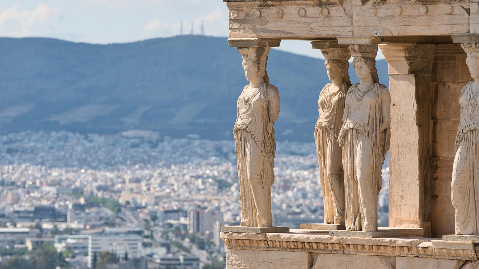Erechtheion Caryatids - Athens road trip stop Erechtheion Caryatids stop on Athens road trip